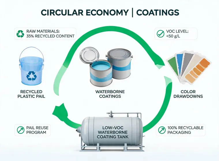 Circular coatings process diagram